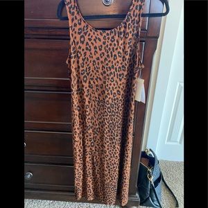 Cheetah maxi dress/swim cover up